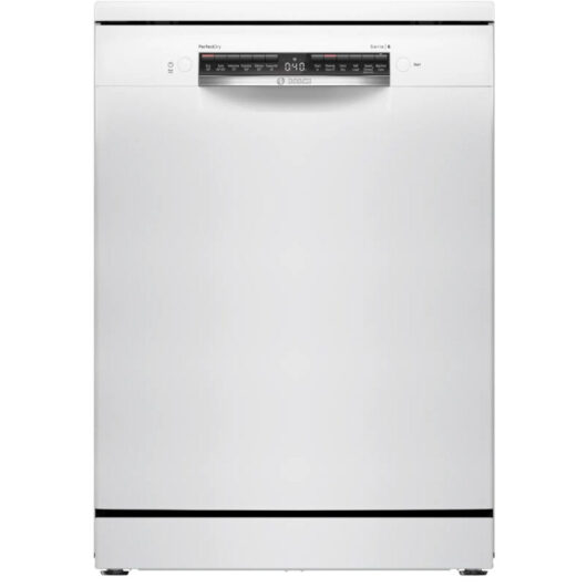 Bosch SMS6ZCW10G Series 6 Freestanding 60cm Full Size Dishwasher with 14 Place Settings White