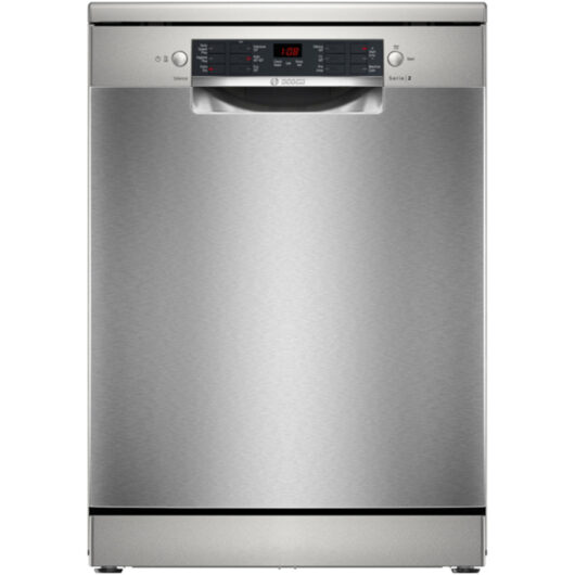 Bosch SMS26AI08G Series 2 Freestanding Dishwasher 60cm Brushed Steel with 12 Place Settings