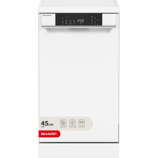 SHARP QW-NS1EF49E0W-EN Slimline Dishwasher - White
