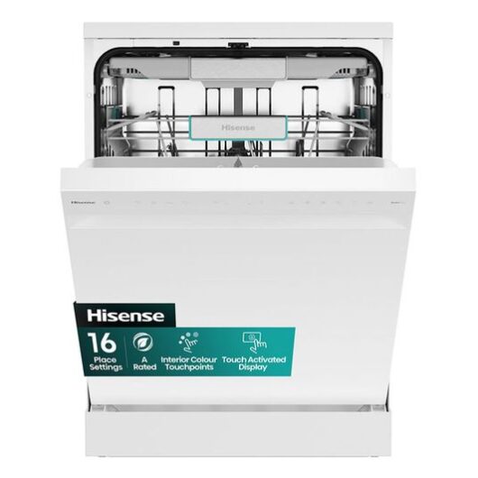 HISENSE HS673A90WUK Full-size WiFi-enabled Dishwasher - White